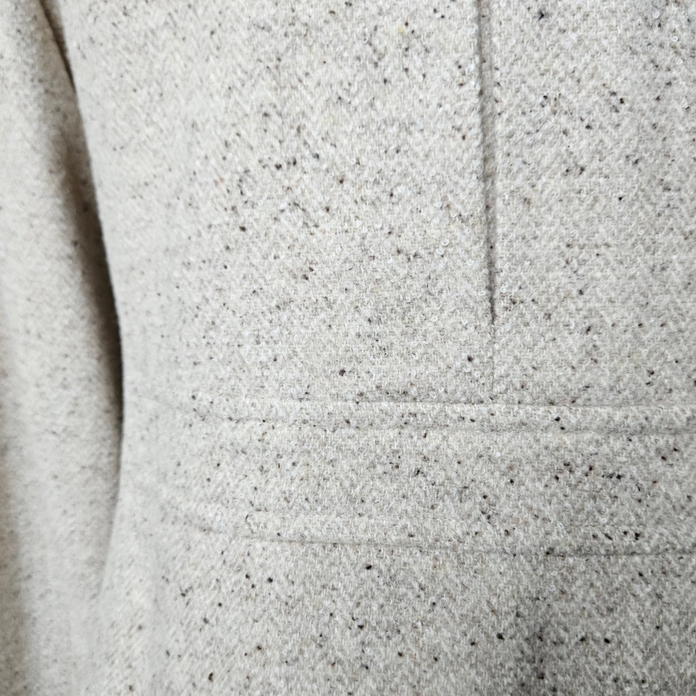 Sevil asymmetrical woolen oatmeal bomber jacket blazer fully lined size 10 - Picture 8 of 16